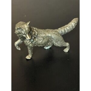 Gunther R Granget, Wallace Silversmiths, Pewter Arctic Fox Figurine